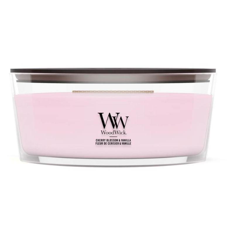 WoodWick Ellipse Cherry Blossom & Vanilla Duftkerze (454g)