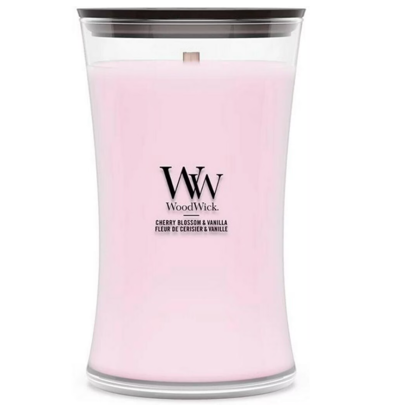 WoodWick Cherry Blossom & Vanilla Duftkerze (610g)