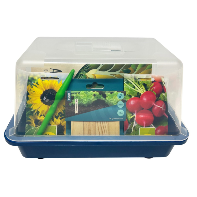 Wyss Garten Kinderset Gewächshaus-Garten, blau (49-teilig)