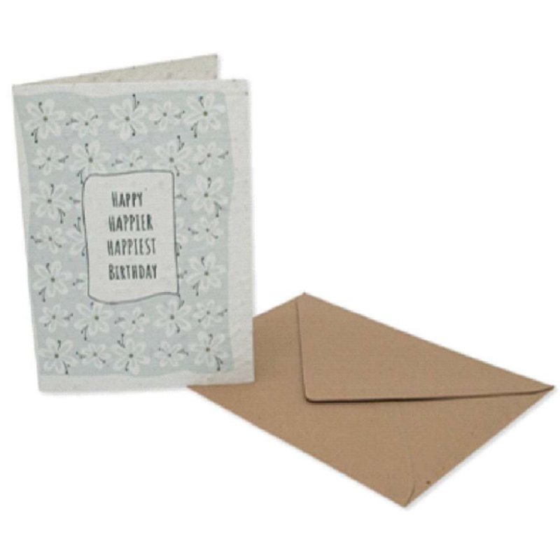 Wyss Garten Postkarte aus Samenpapier, Happy Happier (1 Stk)
