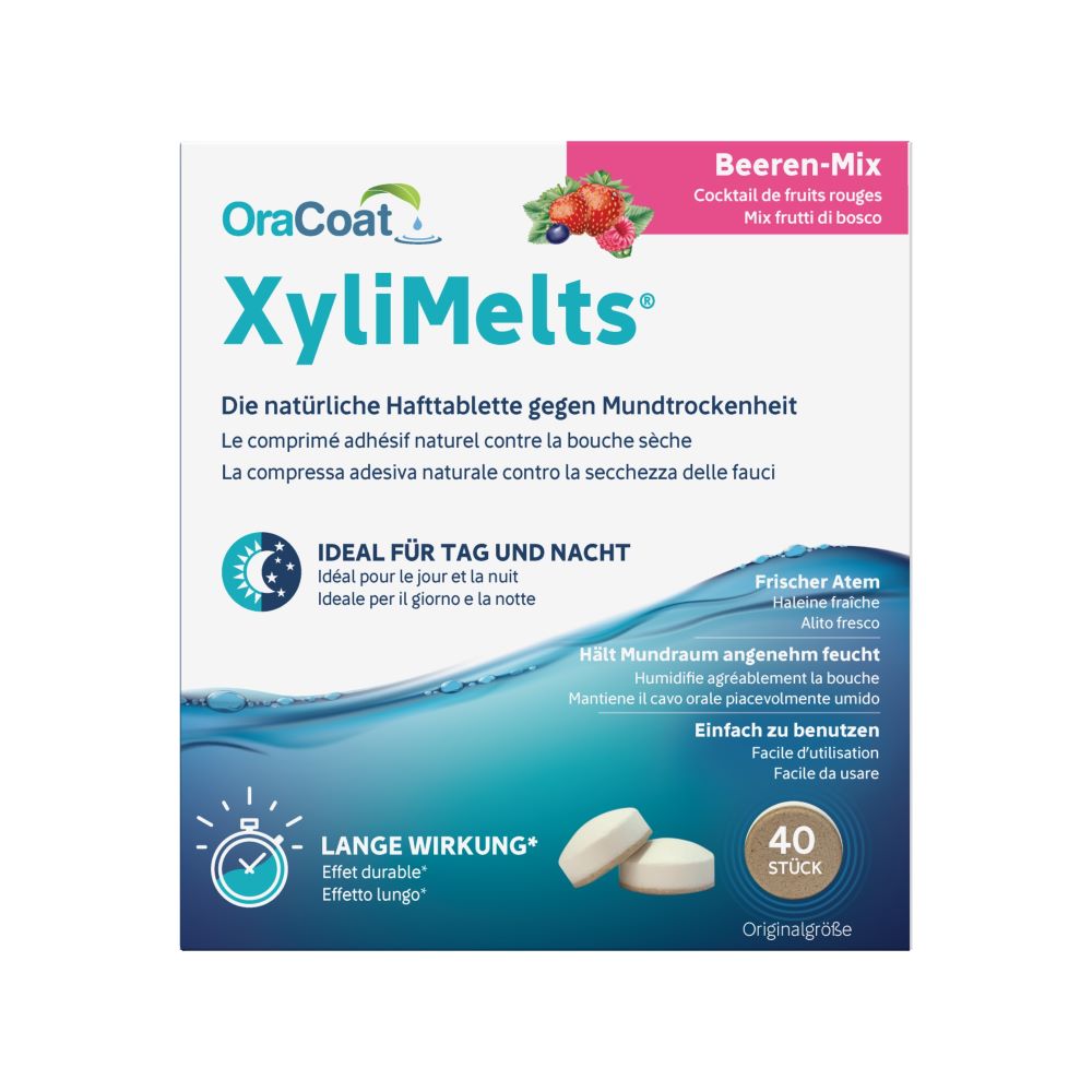 XyliMelts Hafttabletten bei Mundtrockenheit Beeren (40 Stk)