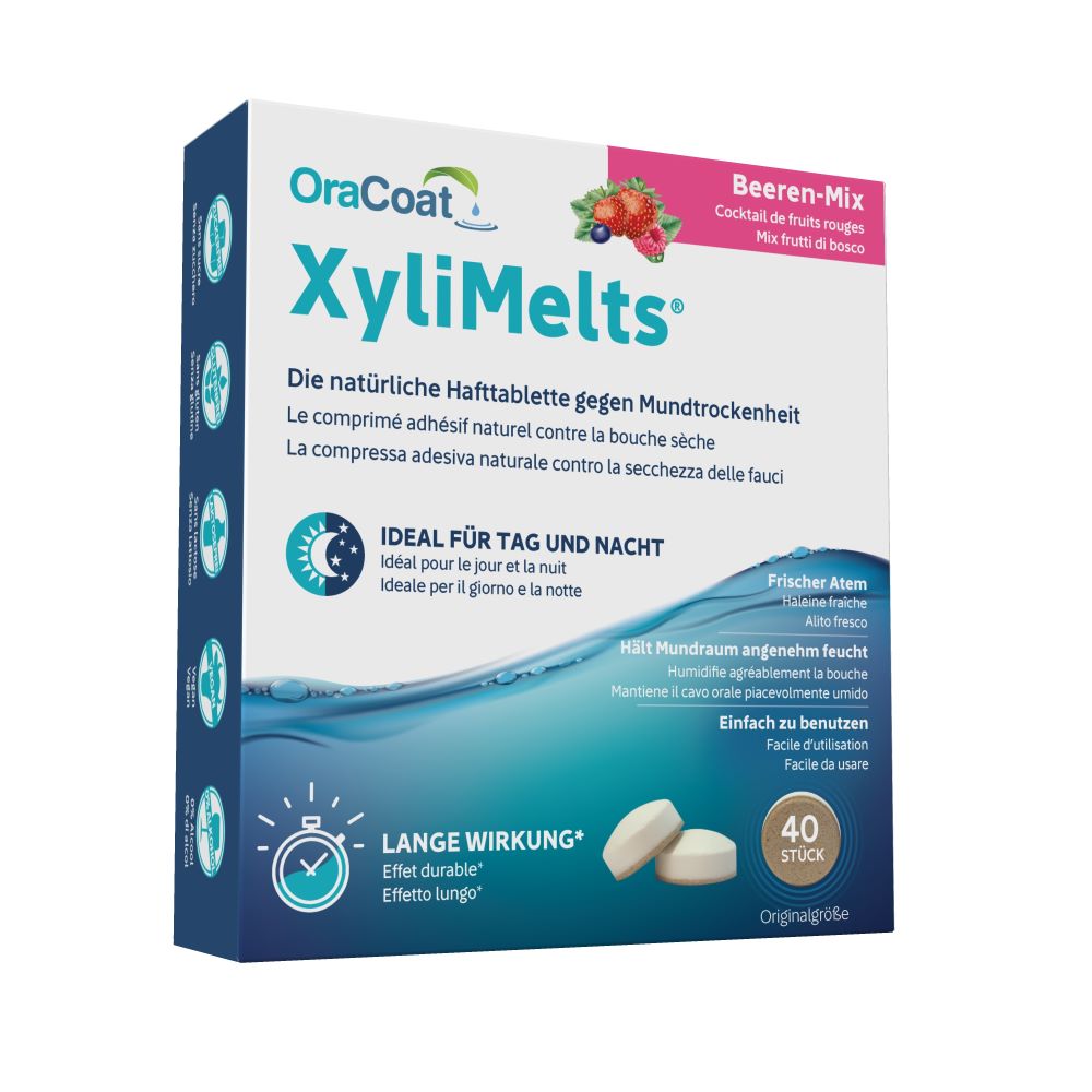 XyliMelts Hafttabletten bei Mundtrockenheit Beeren (40 Stk)