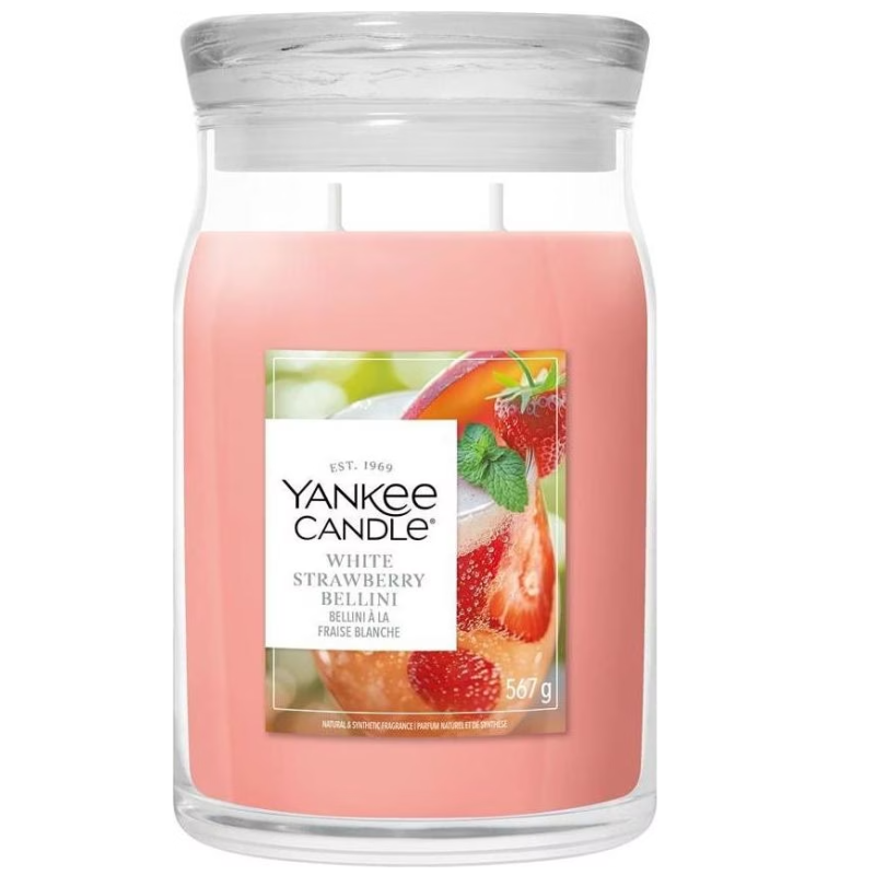 Yankee Candle White Strawberry Bellini Duftkerze (567g)